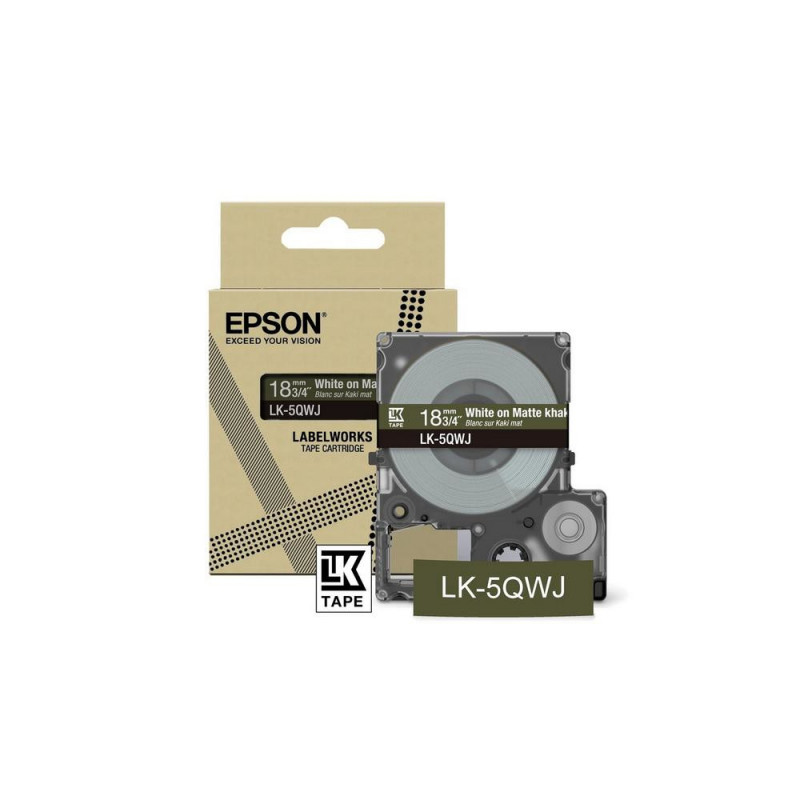 Epson LK-5QWJ Khaki, Valkoinen