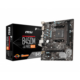 MSI B450M-A PRO MAX emolevy AMD B450 Kanta AM4 mikro ATX