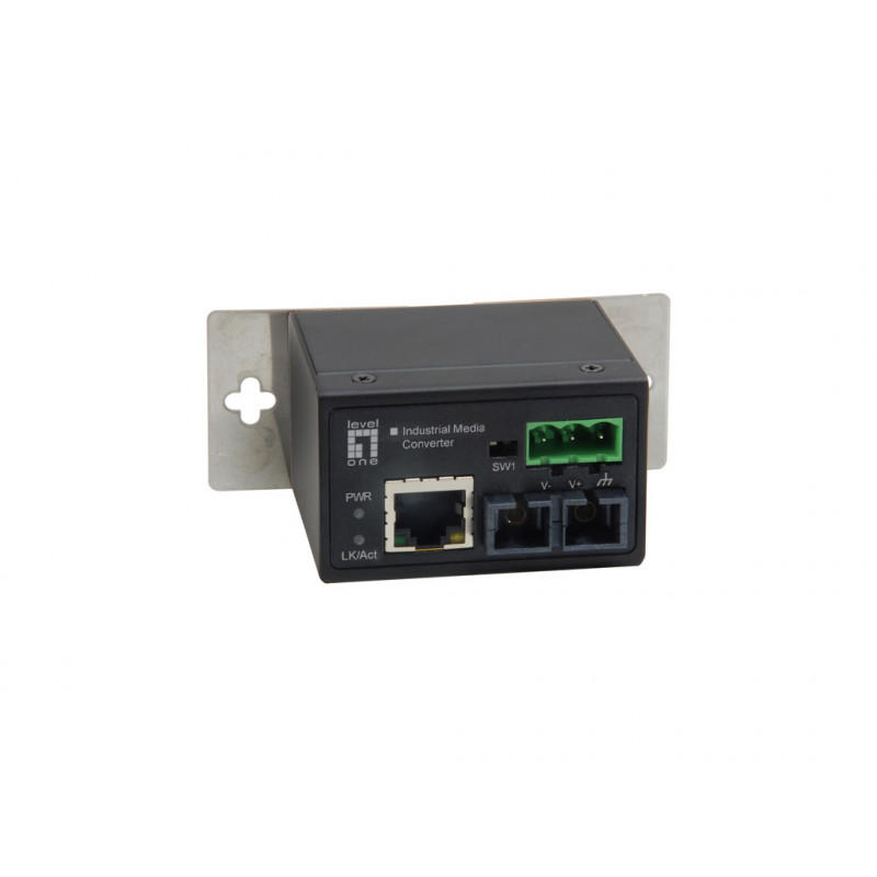 LevelOne IEC-4002 verkon mediamuunnin 100 Mbit s Monitila Musta