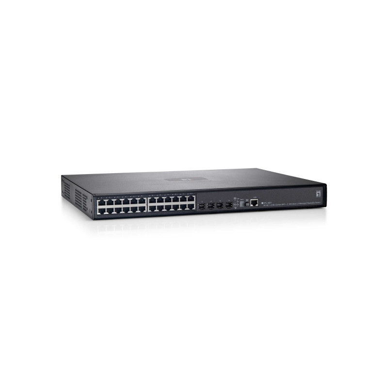 LevelOne GTL-2691 verkkokytkin Hallittu L3 Gigabit Ethernet (10 100 1000) Musta