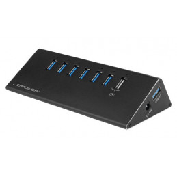 LC-Power USB Hub USB 3.2 Gen 1 (3.1 Gen 1) Type-A 5000 Mbit s Musta