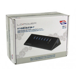 LC-Power USB Hub USB 3.2 Gen 1 (3.1 Gen 1) Type-A 5000 Mbit s Musta