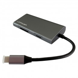 LC-Power LC-HUB-C-MULTI-5 kannettavien tietokoneiden telakka ja porttitoistin Langallinen USB 3.2 Gen 1 (3.1 Gen 1) Type-C