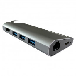 LC-Power LC-HUB-C-MULTI-5 kannettavien tietokoneiden telakka ja porttitoistin Langallinen USB 3.2 Gen 1 (3.1 Gen 1) Type-C