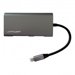 LC-Power LC-HUB-C-MULTI-5 kannettavien tietokoneiden telakka ja porttitoistin Langallinen USB 3.2 Gen 1 (3.1 Gen 1) Type-C