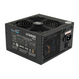 LC-Power LC6650 V2.3 virtalähdeyksikkö 650 W 20+4 pin ATX ATX Musta