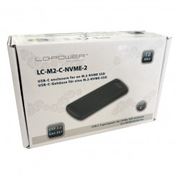 LC-Power LC-M2-C-NVME-2 tallennusaseman kotelo SSD-kotelo Musta M.2