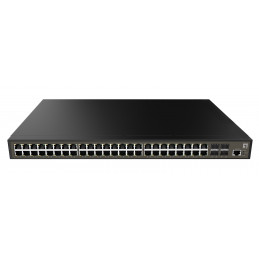 LevelOne GTP-5271 verkkokytkin Hallittu L3 Gigabit Ethernet (10 100 1000) Power over Ethernet -tuki Musta