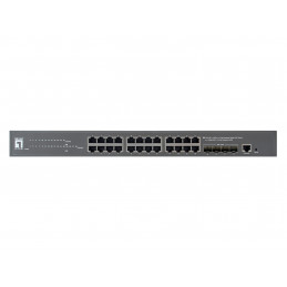 LevelOne GTP-2871 verkkokytkin Hallittu L3 Gigabit Ethernet (10 100 1000) Power over Ethernet -tuki Harmaa