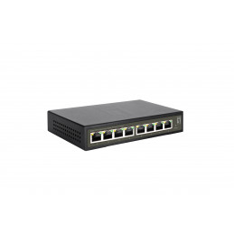 LevelOne GES-2108P verkkokytkin Hallittu L2 Gigabit Ethernet (10 100 1000) Power over Ethernet -tuki Musta