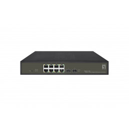 LevelOne GES-2110P verkkokytkin Hallittu L2 Gigabit Ethernet (10 100 1000) Power over Ethernet -tuki Musta