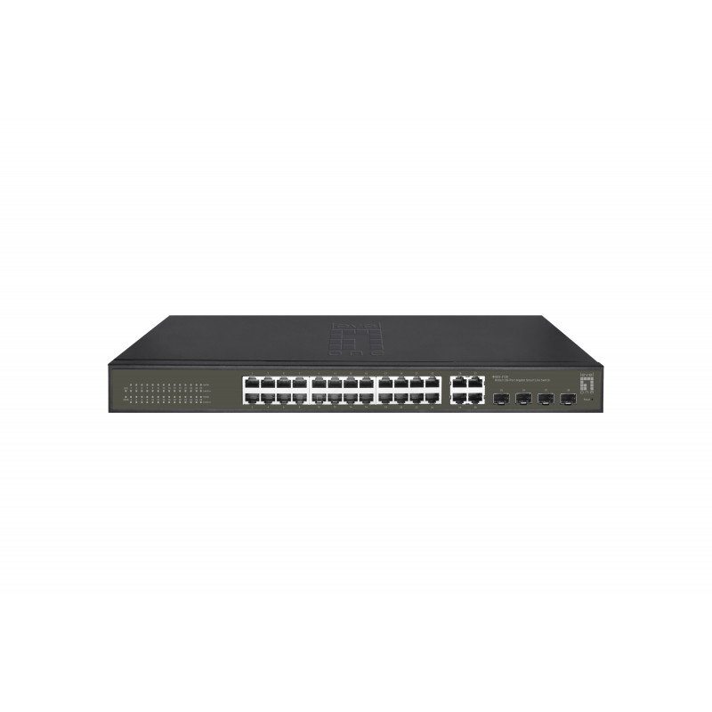 LevelOne GES-2128 verkkokytkin Hallittu L2 Gigabit Ethernet (10 100 1000) Musta