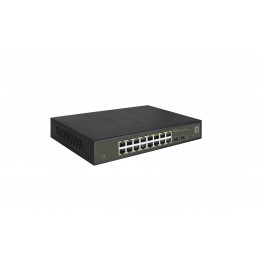 LevelOne GES-2118 verkkokytkin Hallittu L2 Gigabit Ethernet (10 100 1000) Musta