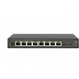 LevelOne GES-2110 verkkokytkin Hallittu L2 Gigabit Ethernet (10 100 1000) Musta