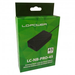 LC-Power LC-NB-PRO-45 virta-adapteri ja vaihtosuuntaaja Sisätila 45 W Musta