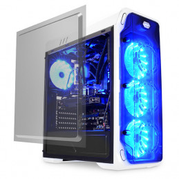 LC-Power Gaming 988W - Blue Typhoon Midi Tower Valkoinen