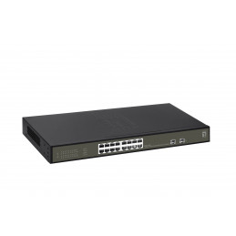 LevelOne GES-2118P verkkokytkin Hallittu L2 Gigabit Ethernet (10 100 1000) Power over Ethernet -tuki Musta