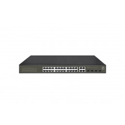LevelOne GES-2128P verkkokytkin Hallittu L2 Gigabit Ethernet (10 100 1000) Power over Ethernet -tuki Musta