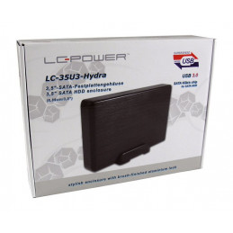 LC-Power LC-35U3-HYDRA tallennusaseman kotelo HDD-kotelo Musta 3.5"