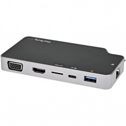 StarTech.com CDP2HVGUASPD kannettavien tietokoneiden telakka ja porttitoistin Langallinen USB 3.2 Gen 2 (3.1 Gen 2) Type-C