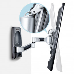 StarTech.com TV-WALL-MOUNT-65FS TV-kiinnike 165,1 cm (65") Musta, Hopea