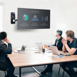 StarTech.com TV-WALL-MOUNT-65FS TV-kiinnike 165,1 cm (65") Musta, Hopea