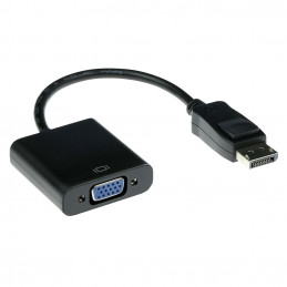 ACT AK3996 videokaapeli-adapteri 0,15 m DisplayPort VGA Musta