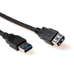 ACT USB 3.0 m f 2m USB-kaapeli USB 3.2 Gen 1 (3.1 Gen 1) USB A Musta