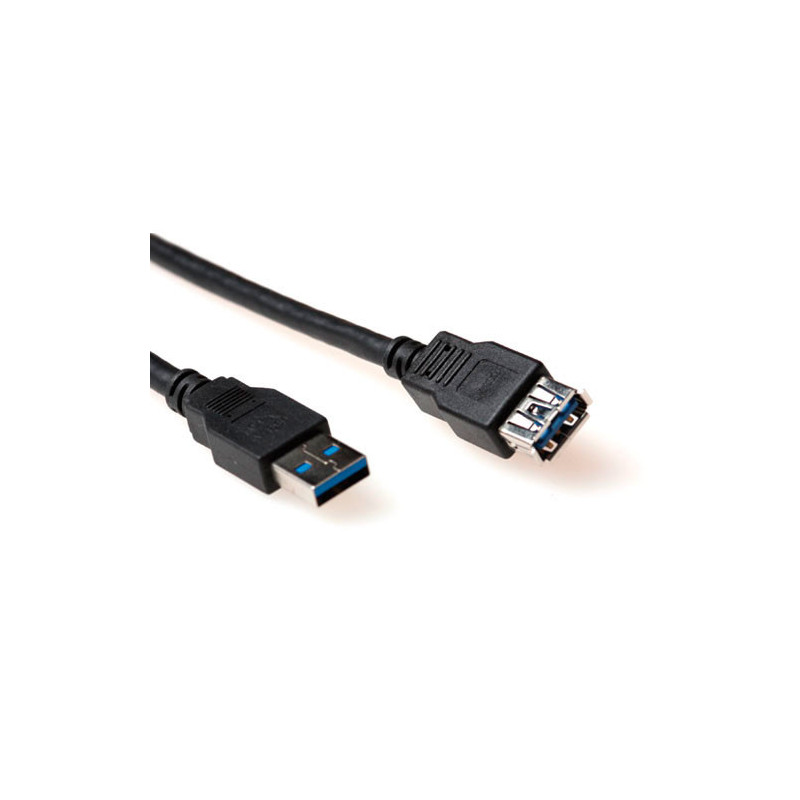 ACT USB 3.0 m f 2m USB-kaapeli USB 3.2 Gen 1 (3.1 Gen 1) USB A Musta