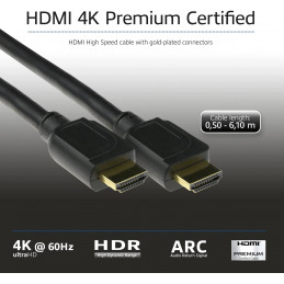 ACT AK3946 HDMI-kaapeli 5 m HDMI-tyyppi A (vakio) Musta