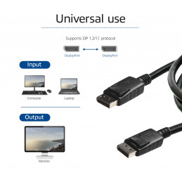 ACT AK3980 DisplayPort-kaapeli 2 m Musta