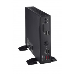 Shuttle DS20U3V2 barebone-tietokonerunko 1.3L kokoinen PC Musta Intel® SoC i3-10110U 2,1 GHz