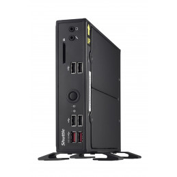 Shuttle DS20U3V2 barebone-tietokonerunko 1.3L kokoinen PC Musta Intel® SoC i3-10110U 2,1 GHz