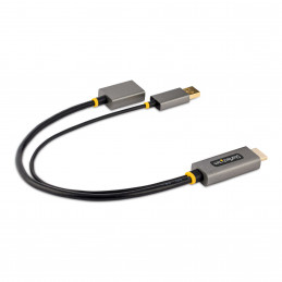 StarTech.com 128-HDMI-DISPLAYPORT videokaapeli-adapteri 0,3 m HDMI-tyyppi A (vakio) Musta, Harmaa