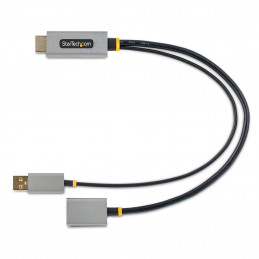 StarTech.com 128-HDMI-DISPLAYPORT videokaapeli-adapteri 0,3 m HDMI-tyyppi A (vakio) Musta, Harmaa