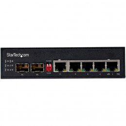 StarTech.com IES1G52UPDIN verkkokytkin Hallitsematon Gigabit Ethernet (10 100 1000) Power over Ethernet -tuki Musta